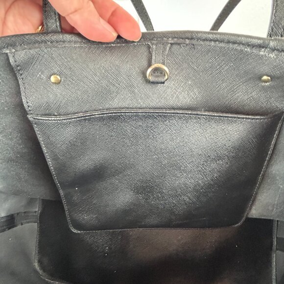 Authentic Michael Kors Jet Set Saffiano Leather Tote Bag Large Black Travel
